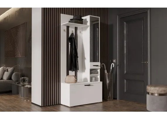 Прихожая Ника ВЗ910 белый гладкий