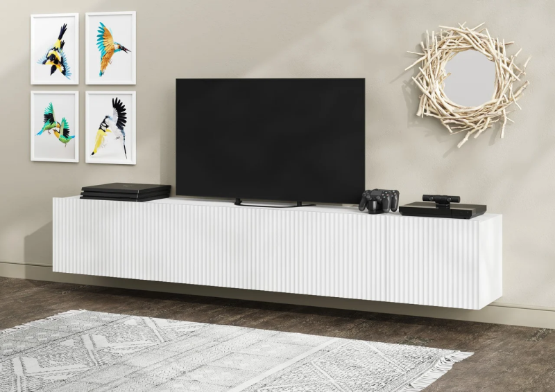 Тумба под ТВ Сканди Белый глянец